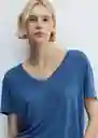 Camiseta Vispi Indigo Talla S Mujer Mango