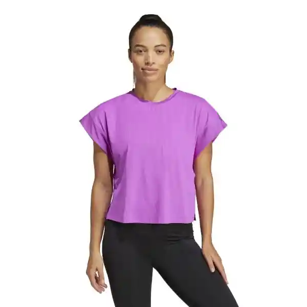 Adidas Camiseta Studio Morado Para Mujer Talla L