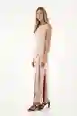 Vestido Largo Bruma Café Talla 02 M