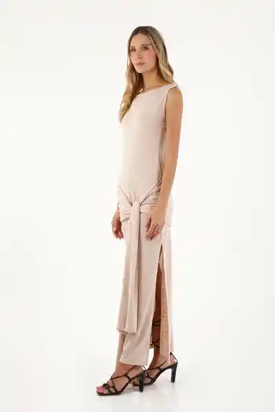 Vestido Largo Bruma Café Talla 02 M
