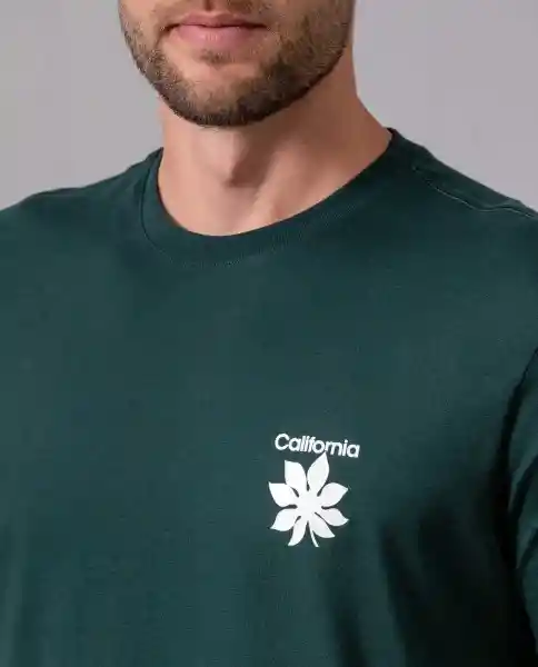 Camiseta Hombre Verde Gablete Ultraoscuro Talla L 33438 Rifle