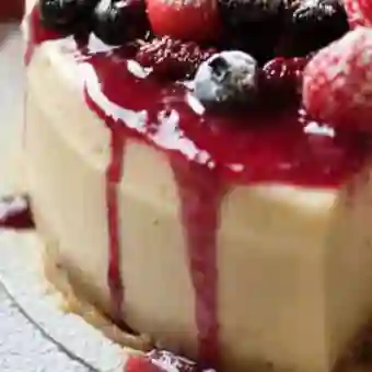 Cheesecake vegano de frutos rojos