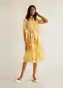 Vestido Capri H Amarillo Talla S Mujer Mango
