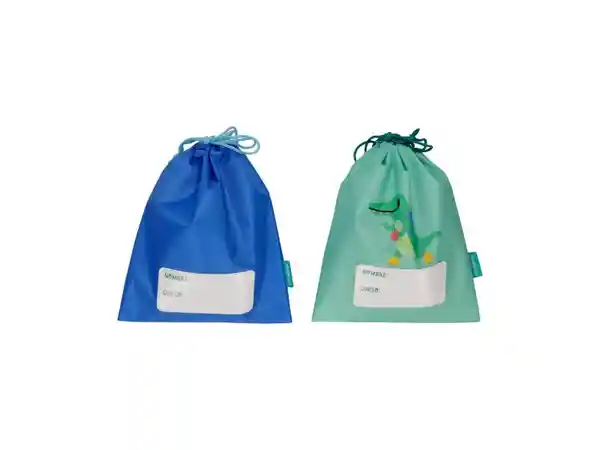 Set Bolsa Para Contenedores Azul y Verde 22 x 27 cm Casaideas
