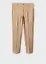 Pantalón Xavier Camel Talla 46 Hombre Mango