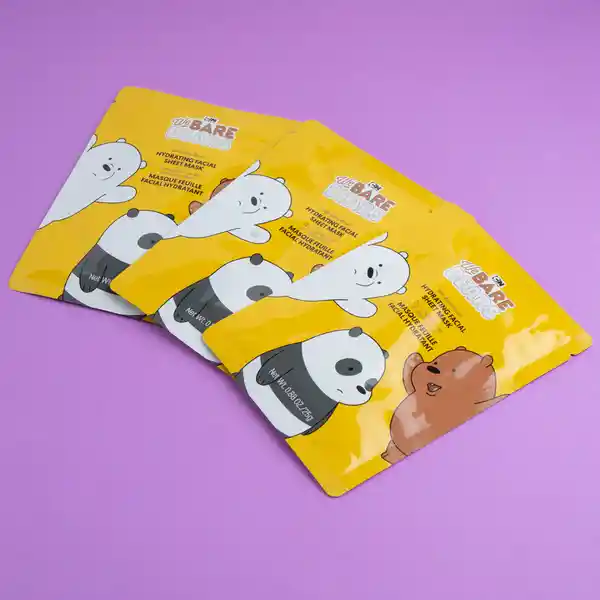 Mascarilla Facial Hidratante we Bare Bears Amarillo Miniso