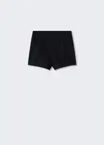 Short Fica Negro Talla 18 Mujer Mango