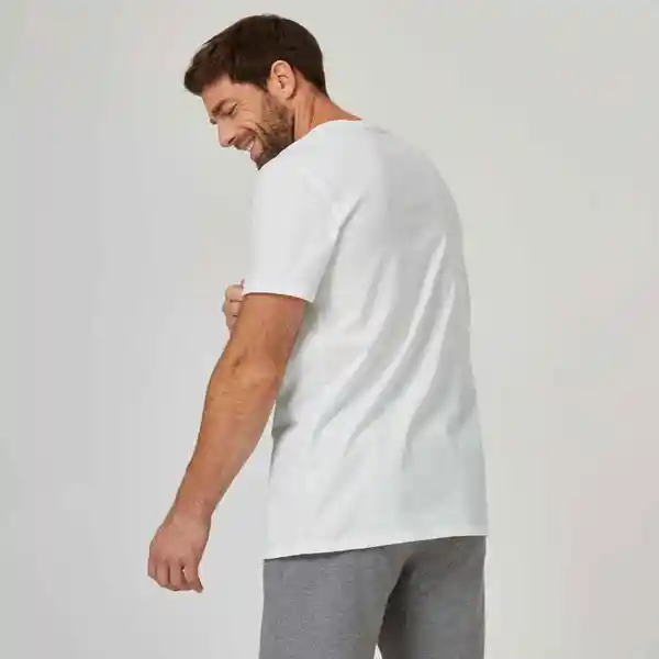 Domyos Camiseta Regular Fitness Sportee Hombre Blanco Talla XL