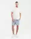 Short Fish Swimwear Azul Empolvado Medio Talla M Chevignon