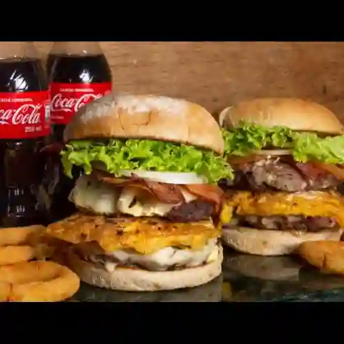 Super Promo 2 Hamburguesas + 2 Gaseosas