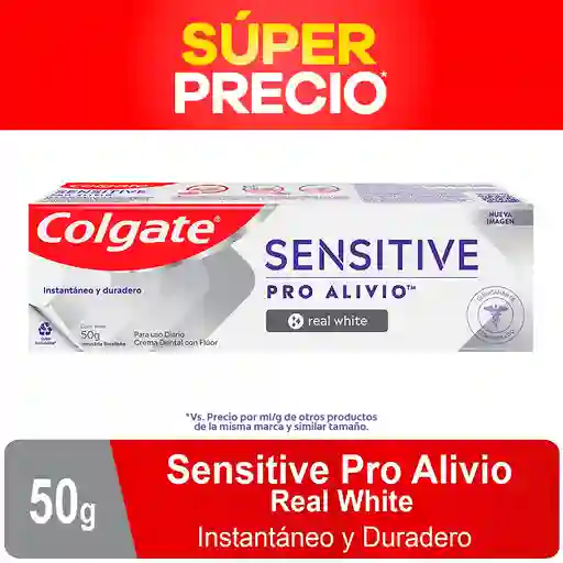 Colgate Crema Dental Sensitive Proalivio Real White 38 mL