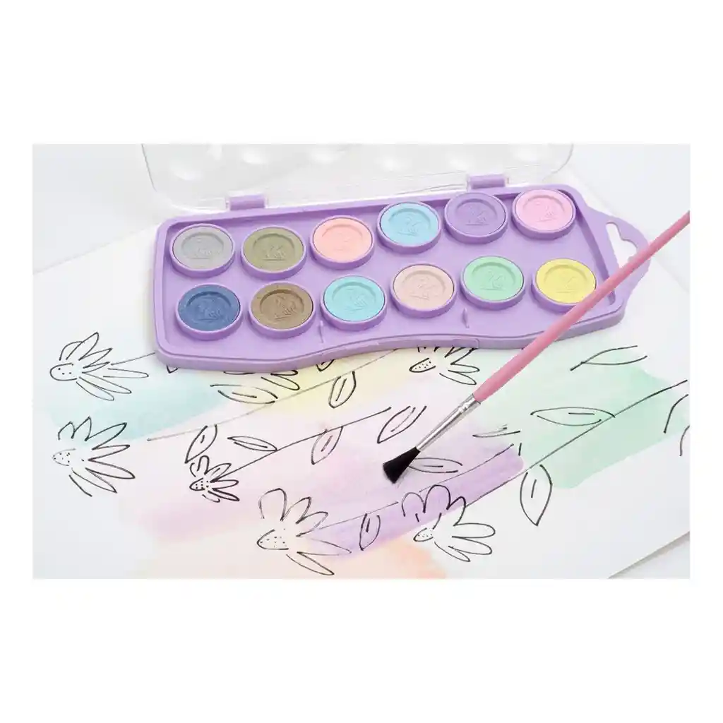 Acuarela Junior Pastel X 12 Mas Pincel Pelikan