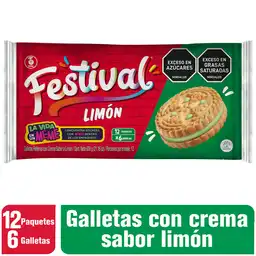 Festival Galleta Tipo Sandwich Rellena Crema de Limón