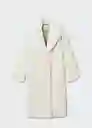 Abrigo Chilly Offwhite Talla M Mujer Mango