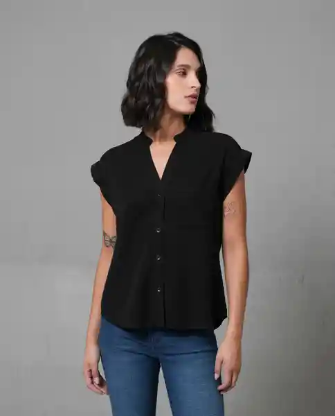 Camisa Mujer Negro M 210 G100_NEG194007 Rifle