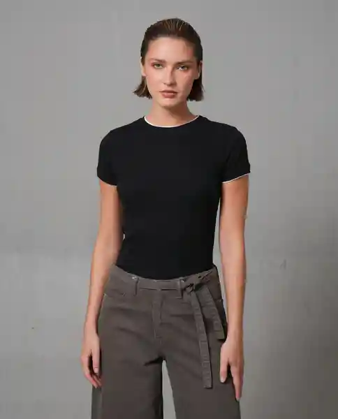 Camiseta Mujer Negro Talla S 209G014_NEG194007 Rifle