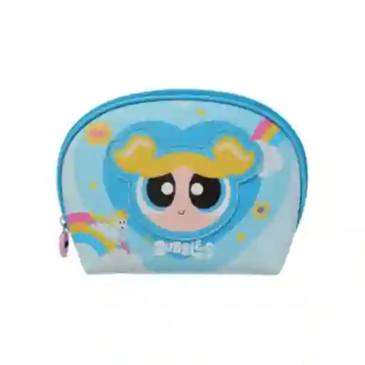 Cosmetiquera Circular Serie Chicas Súper Poderosas Azul Miniso