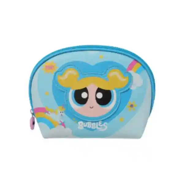 Cosmetiquera Circular Serie Chicas Súper Poderosas Azul Miniso