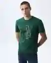 Camiseta Hombre Verde Talla M 841G023_VER190511 Americanino