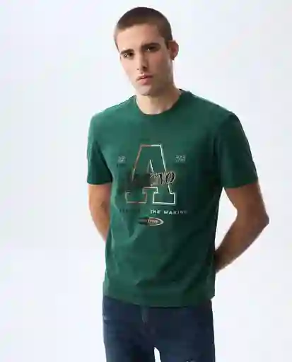 Camiseta Hombre Verde Talla M 841G023_VER190511 Americanino
