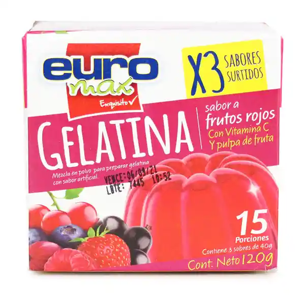 Gelatina Euromax Fru-lim-mora