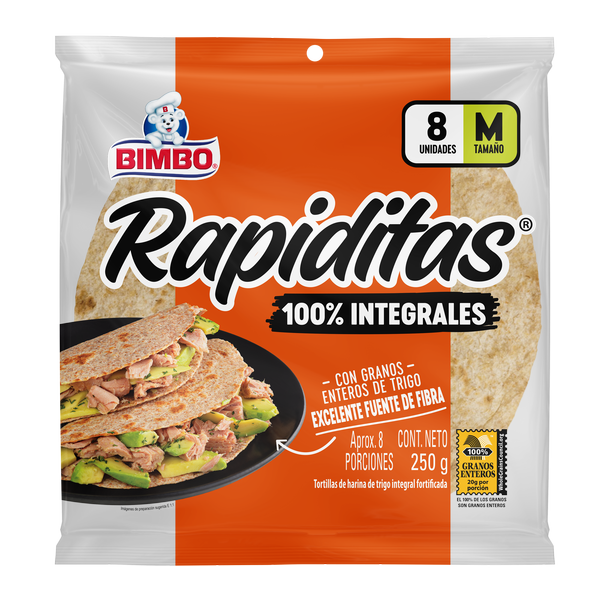 Bimbo Tortilla Integrales Rapiditas 250 g