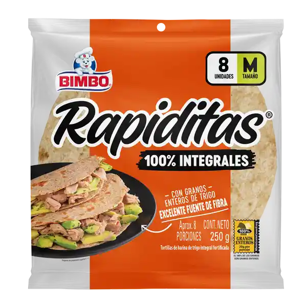 Bimbo Tortilla Integrales Rapiditas 250 g