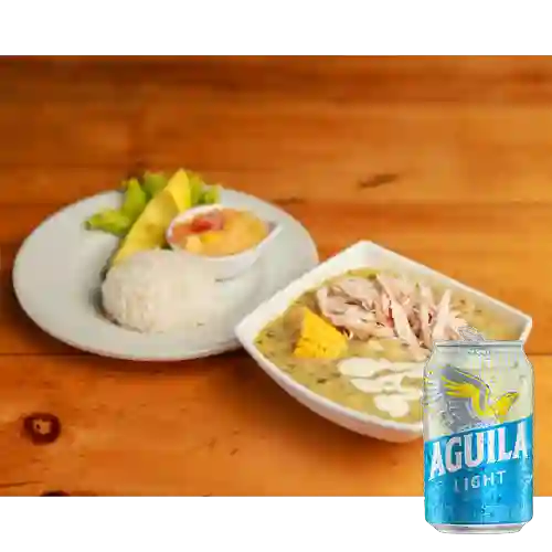 Combo Ajiaco Kikos Junior + Cerveza Aguila Ligh
