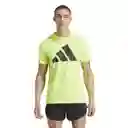 Adidas Camiseta Run it Bos Tee Para Hombre Verde Talla L