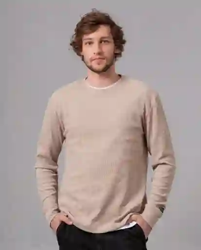 Camiseta Manga Larga Hombre Beige Ceramica Claro XXL 64862 Rifle