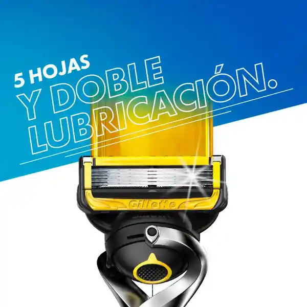 GILLETTE Proshield Cuchilla de Afeitar Máquina de Afeitar Hombre con 5 Hojas Afeitado más al Ras Afeitadora para Hombre 1 Ud