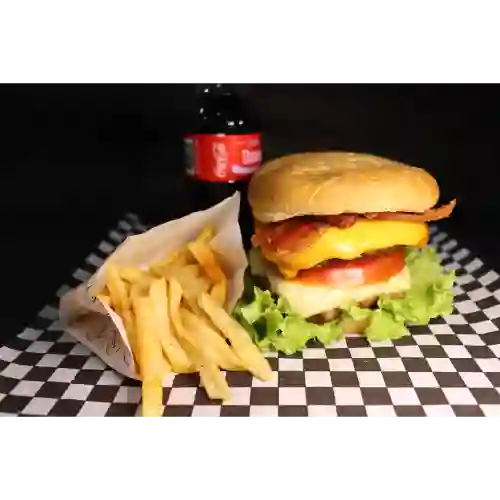 Hamburguesa Premium + Papas+ Gaseosa