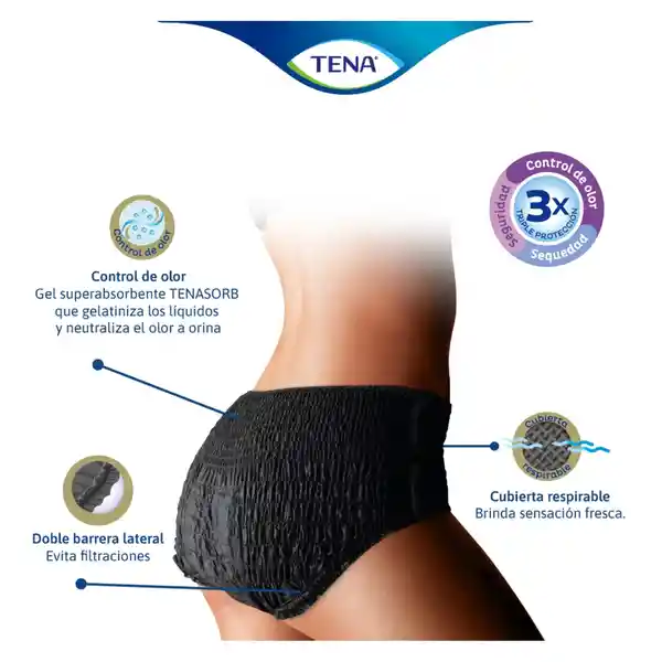 Tena Ropa Interior Desechable Color Negro