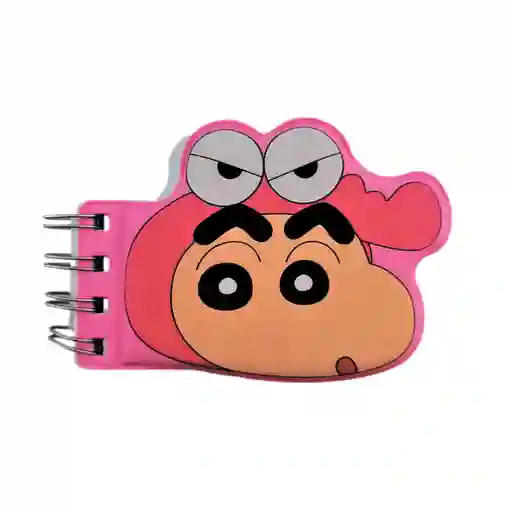 Libreta Waniyamasan a Serie Crayon Shinchan Rosa Miniso