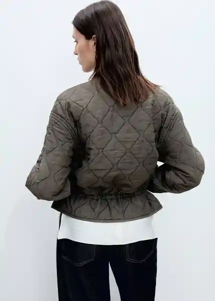Chaqueta Hawaii Gris Talla M Mujer Mango