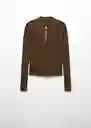 Buzo Jersey Vibrac Ocre Talla S Mujer Mango