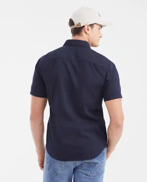 Camisa Dyed Manga Corta Azul Medianoche Ultraoscuro L Chevignon