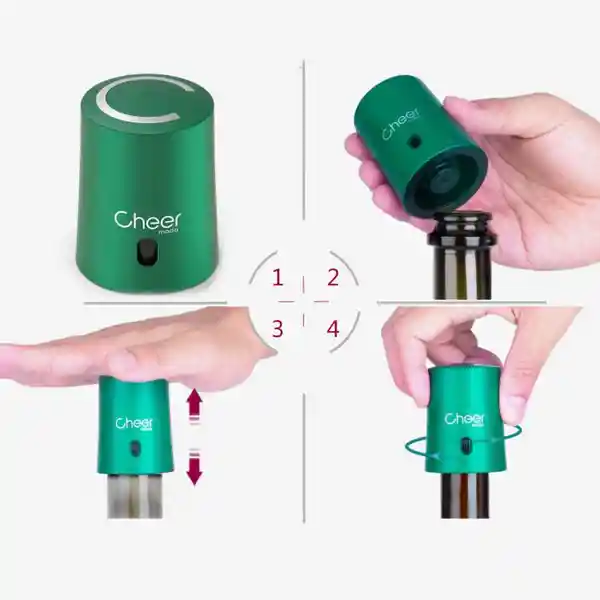 Cheer Moda Preservador de Vino Mini Verde