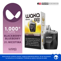 Waka Vapeador Mini Diamond Blackberry Blueberry 3% 1000 Puff