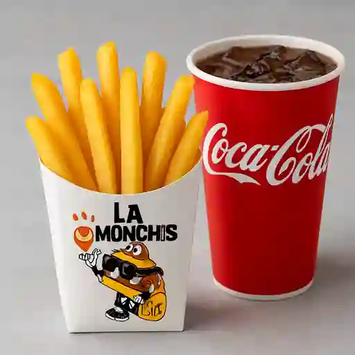Papas fritas y gaseosa