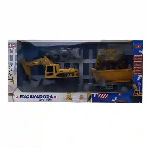Toy Logic Excavadora Control Remoto Brazo Articulado Dual Front