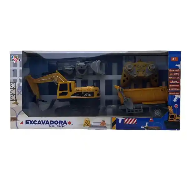 Toy Logic Excavadora Control Remoto Brazo Articulado Dual Front