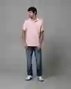 Camiseta Polo Iconica Hombre Rosa Meloso Medio T L 34688 Rifle