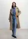 Chaqueta Trench Mint Camel Talla M Mujer Mango