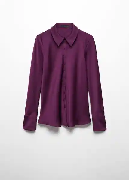 Camisa Twisty Morado Talla XL Mujer Mango