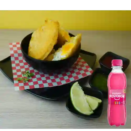 Combo Arepa de Huevo + Postobón Manzana 250 ml