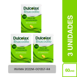 Combo 3 x Dulcolax 20 Grageas