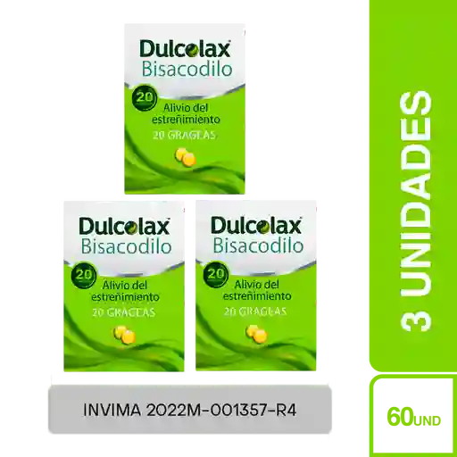 Combo 3 x Dulcolax 20 Grageas