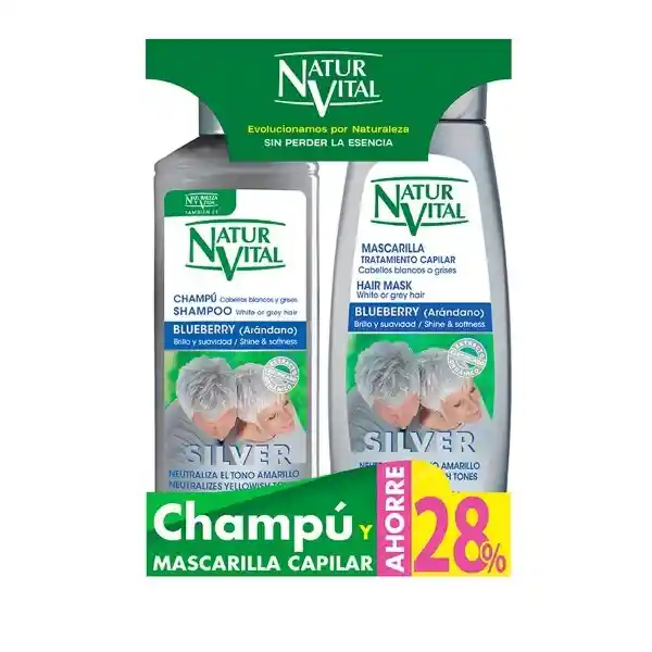 Natur Vital Shampoo Silver + Mascarilla