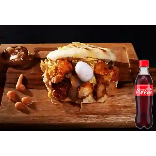 Combo Arepita Carne&Chicharrón +Cocacola Orig 400ml